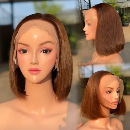 Bob transparent full frontal lace wig 10 inches